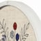 20" x 20" Red, White & Blue Florals Round Framed Print